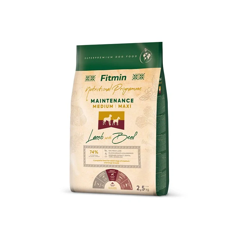 Fitmin Medium Maxi Maintenance Lamb with Beef krmivo pro psy 2,5 kg
