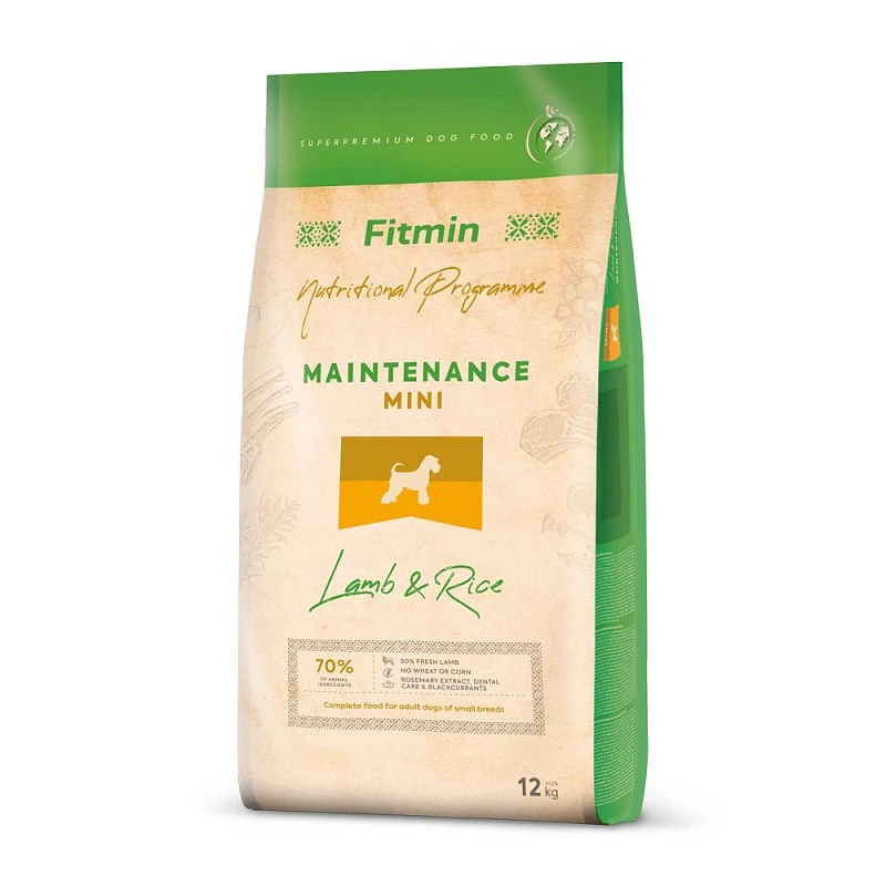 Fitmin Medium Mini Lamb & Rice krmivo pro psy 12 kg