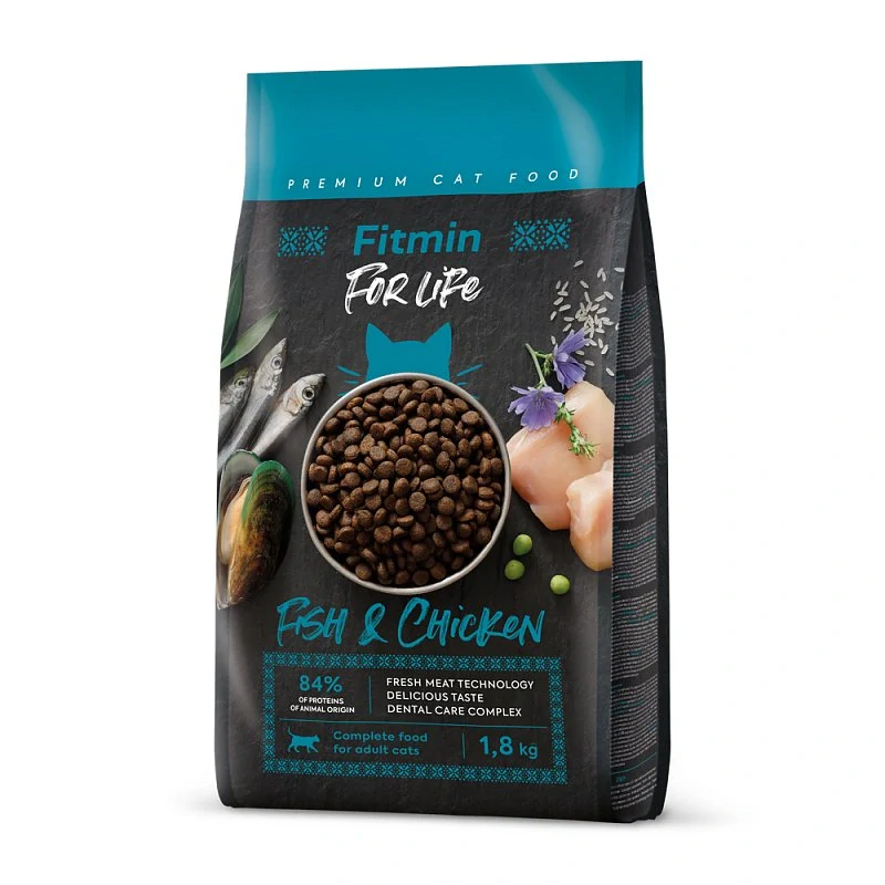 Fitmin For Life Fish And Chicken krmivo pro kočky 1,8 kg