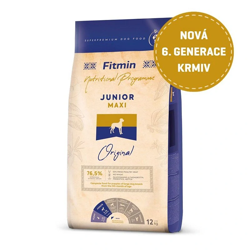 Fitmin Maxi Junior kompletní krmivo pro psy 12kg
