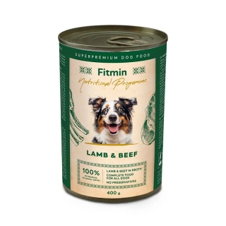 Fitmin NP Konzerva s jehněčím a hovězím masem pro psy 400g